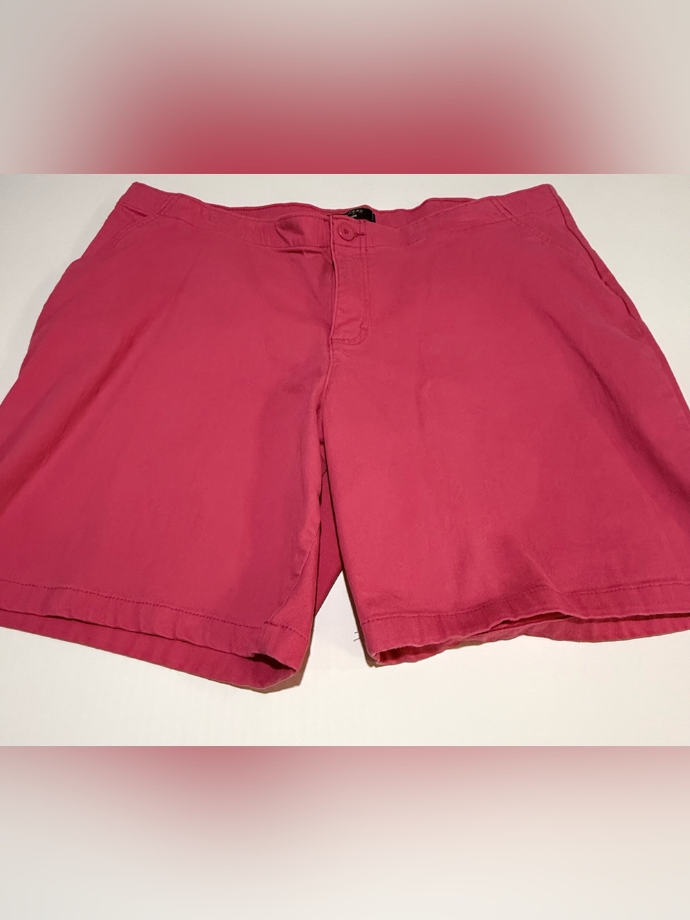 Riders by Lee Women’s Pink Chino Shorts Size 20W Plus Stretch Pockets